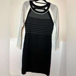 Ivanka Trump sweater  dress black white size medium beautiful dress well-made